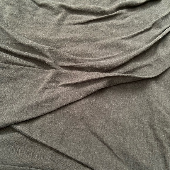 EUC James Perse black knit wrap front skirt / top size 3 - Picture 4 of 7